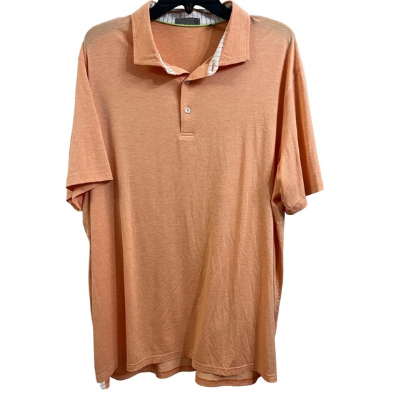 Tasc Performance Other - Tasc Performance Mens 2XL Orange Heathered Bamboo Blend Short Sleeve Polo Shirt‎